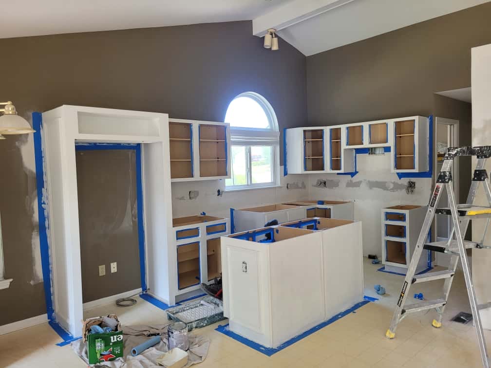 Kitchen — Island & Backsplash before